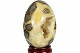 Calcite Crystal Filled Septarian Geode Egg - Utah #186574-1